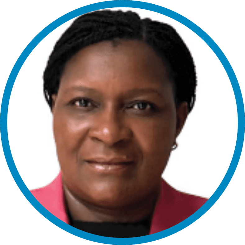 Ms Luisa Mahocha - English Portrait of Ms Luisa Mahocha, African woman in professional attire.